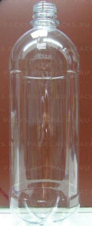 ПЭТ бутылка 1л горло 28мм с крышкой прозрачная 60/60