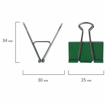 Зажимы для бумаг BRAUBERG КОМПЛЕКТ 48шт 25мм на 100л цветные в пласт. цилиндре 1/48