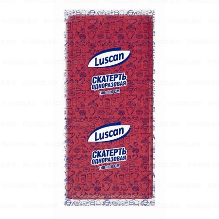 Скатерть нетканный материал 110х140см красная Luscan 1/50