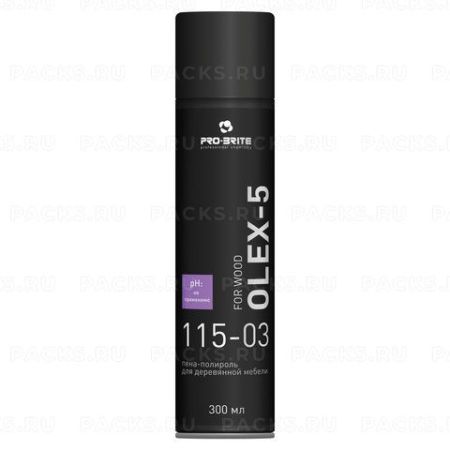 Полироль-пена для мебели 300мл PRO-BRITE OLEX-5 For Wood 1/20