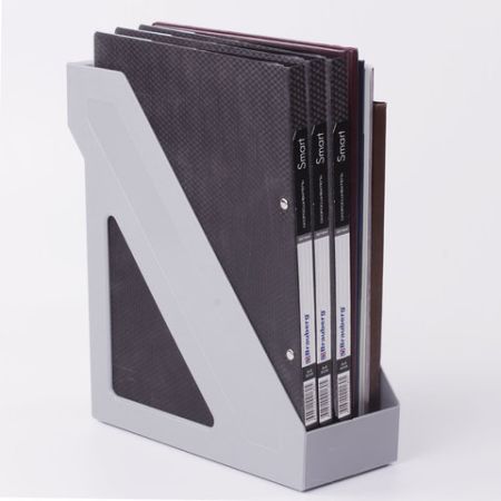 Лоток вертикальный для бумаг 265х100х285мм серый Brauberg 1/12