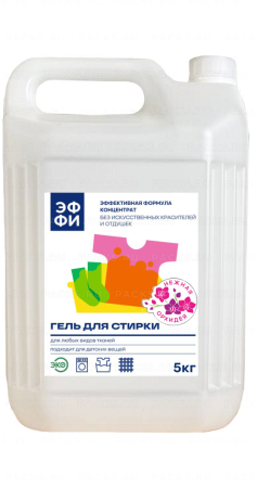 Средство жидкое 5л для стирки канистра Эффективная формула Нежная орхидея ЭФФИ (эксперт 1000) 1/4 