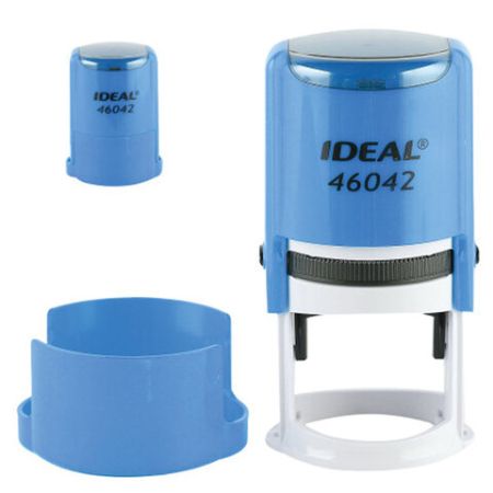 Оснастка для печатей оттиск D=42 синий TRODAT 46042 IDEAL корпус круглый синий 1/1 (Под заказ)