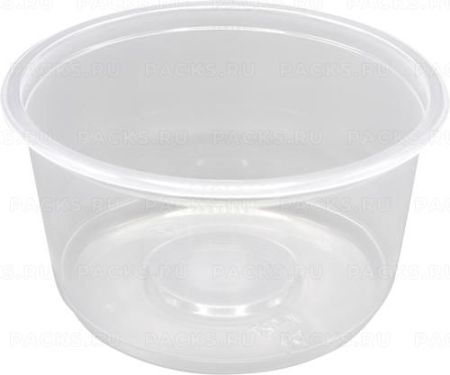 Контейнер ПП 500мл d-127мм h-82,6мм СпК-127 круглый прозрачный Полиэр 50/500