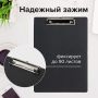 Доска-планшет с прижимом А4 22,8х31,8см картон/ПВХ черный STAFF 1/48 (клиент)