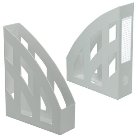 Лоток вертикальный для бумаг 245х75х320мм КОМПЛЕКТ 2шт серый Brauberg Modern 1/12