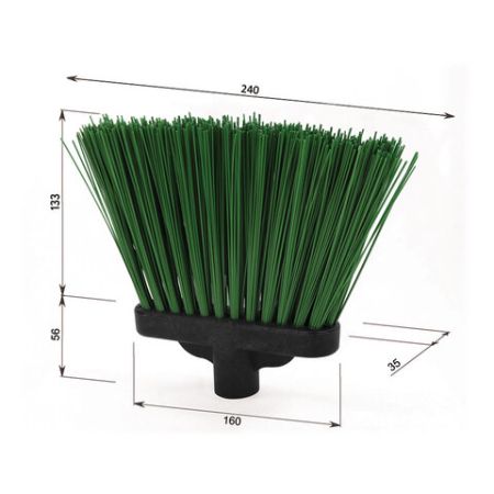 Метла синтетическая плоская 24х18,9см без черенка еврорезьба Мишель LAIMA EXPERT 1/60 (Клиент)