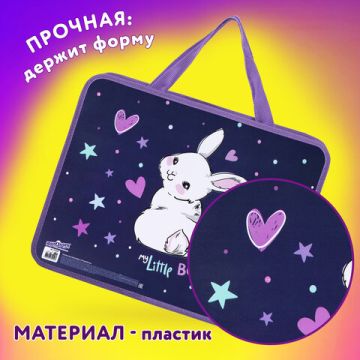 Папка на молнии с ручками А4 пластик 1 отделение, на молнии, ширина 80мм Юнландия 1/30