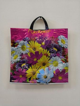 Пакет с петлевой ручкой усиленный (40х42) цветной средний 10/50