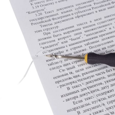Набор для прошивки документов (шило с ушком нить 60 м) в блистере STAFF 1/100