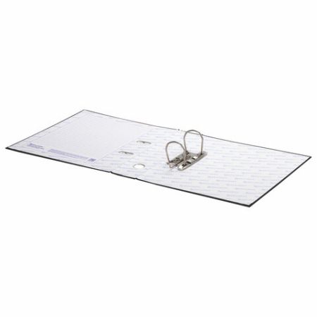 Папка-регистратор А4 90мм BRAUBERG с покрытием из ПВХ черная 1/12 (клиент)