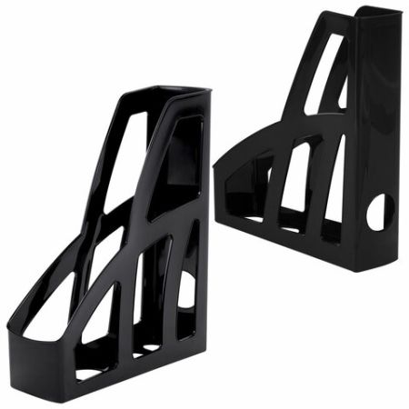 Лоток вертикальный для бумаг 250х75х300мм черный FILE Brauberg 1/16