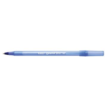 Ручка шариковая синяя узел 1мм линия 0,32мм корпус голубой BIC Round Stic 1/60