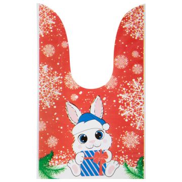 НГ Пакет подарочный (13,8х23) с ушками с зажимами полиэтилен 35/175