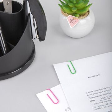 Скрепки BRAUBERG, 33 мм, цветные, 100 шт., в картонной коробке 1/10