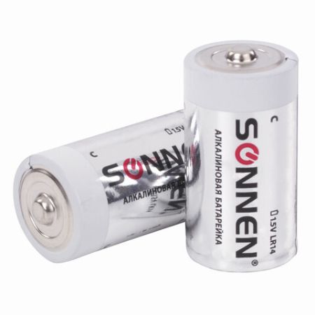 Элемент питания SONNEN alkaline C (LR14) (2шт) 1/12/96 (клиент)