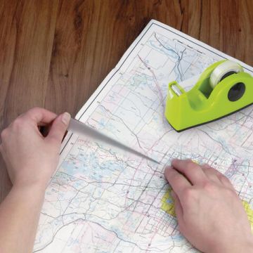 Диспенсер для скотча 11,8х5х5см настольный, утяжеленный, средний, салатовый Brauberg 1/48