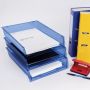 Лоток горизонтальный для бумаг 340х270х70мм (3шт) тонир синий Office Brauberg 1/1 (Клиент)