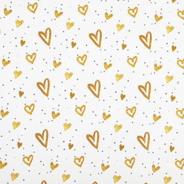 Бумага подарочная 70х100см Золотая Сказка Love story,ассор. 5 дизайнов, мелов.70г/м2 1/50