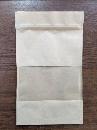 Пакет Zip-Lock Дой-Пак крафт (16,0 х4,0х25.0) с окном 7,0 50/2400 