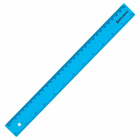 Линейка 30см пластиковая гибкая неоновая ассорти BRAUBERG 1/30 (Клиент)
