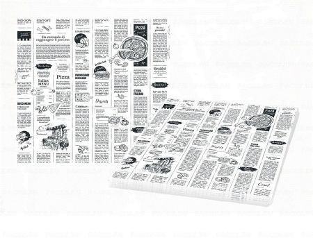 Бумага оберточная (400х400)  с печатью газета Чао! (500шт) 1/1