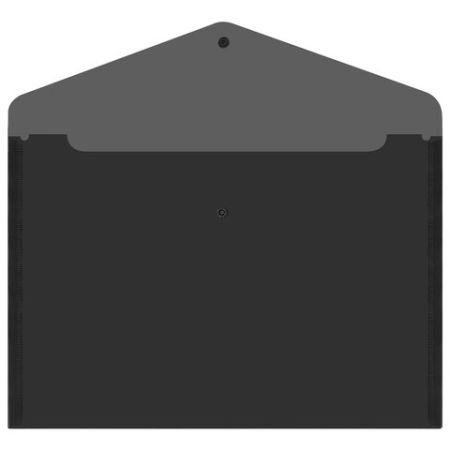 Папка-конверт А4 с кнопкой до 100л черная BRAUBERG 1/12
