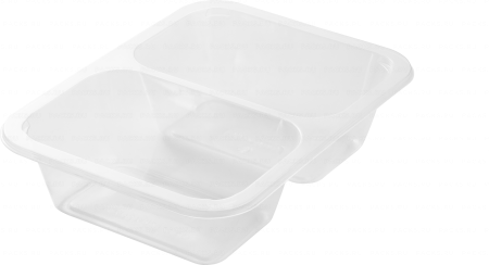 Лоток под запайку 2-сек 187х137х45 50/50 прозрачный ПП UPAX-UNITY 80/480 
