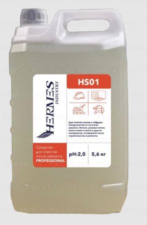 Средство жидкое очиститель после ремонта 5,6л PROFESSIONAL HS01 Hermes 1/4 