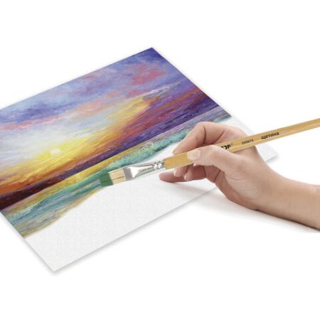 Кисть щетина плоская №12 ПИФАГОР  1/30/1200 (Клиент)