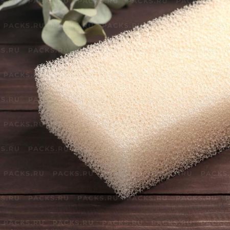 Губка для тела пористая белая 30/300