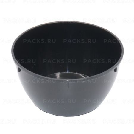 Банка 0,36л d-112 плошка б/кр черная Полимерпласт  25/500