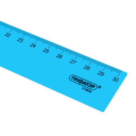 Линейка 30см пластиковая неоновая ассорти ПИФАГОР 1/20/960