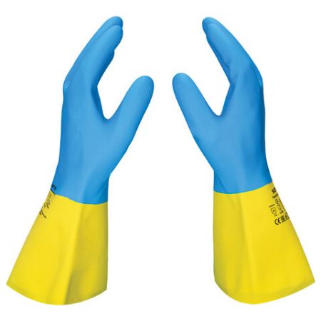 Перчатки спец латексно-неопреновые х/б напыление р9 L SCAFFA Спектр КЩС-1 1/12 (Клиент)