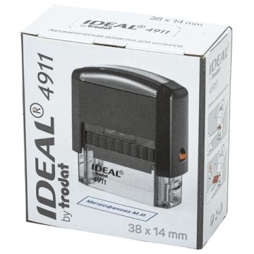 Оснастка для штампа оттиск 38х14мм синий, TRODAT IDEAL 4911 P2, подушка в комплекте, 1/50 (Клиент)