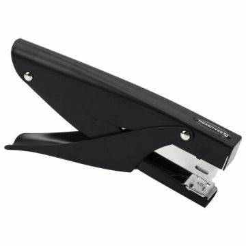 Степлер №24/6 до 30л ПЛАЕР металл.корпус, черный Extra Easy Press BRAUBERG 1/12/24