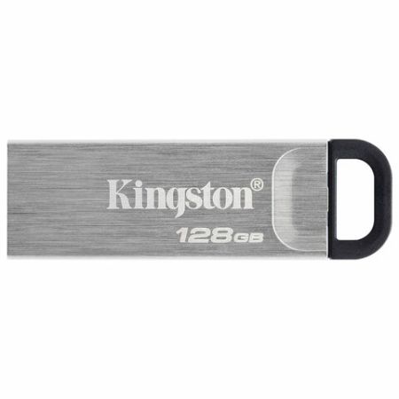 Флэш-диск 128GB KINGSTON Data Traveler USB 3.2, серебряный 1/1 (Клиент)