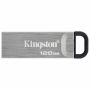 Флэш-диск 128GB KINGSTON Data Traveler USB 3.2, серебряный 1/1 (Клиент)