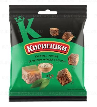 Продукты, Сухарики Кириешки холодец с хреном 40 гр 1/60