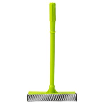 Швабра для мытья окон 20см пластиковая ручка 40см (стяжка, губка, ручка) ЛЮБАША 1/24 (Клиент)