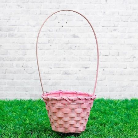 Корзина плетеная 28х13х9,5см светло-розовая 1/1 