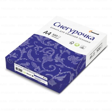 Бумага А4 500л 80г/м2 офисная белизна 146% белая Снегурочка Mondi 1/5/300
