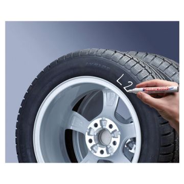 Маркер для шин и резины белый 2-4мм круглый наконечник Е-8050/49 EDDING 1/10