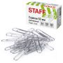 Скрепки 50мм 50шт большие оцинкованные в картонной коробке STAFF 1/10/300