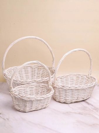 Корзина плетеная 27х19х27см белый плетеная ива S М-28-50 1/1