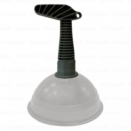 Вантуз для раковин и ванн диаметр 13см высота 17,5см черный Etna серый 1/1