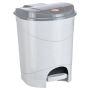 Ведро 19л с крышкой и педалью мусорное серое IDEA 1/4 (Клиент)