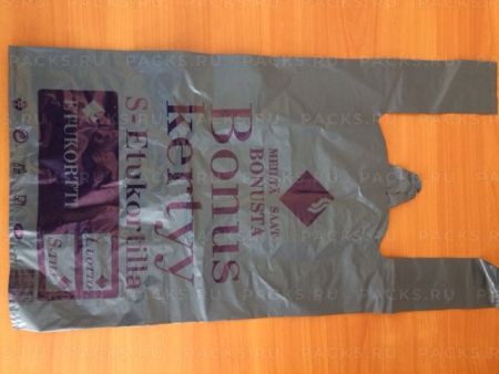 Пакет Майка ПНД (30+16)х55-35 Bonus kertyy серый 3-х слойный 100/1000