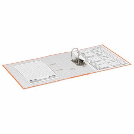 Папка-регистратор BRAUBERG 80мм с покрытием из ПВХ, оранжевая (удвоенный срок службы) 1/20 (клиент)