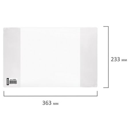 Обложка ПВХ д/дневника в жест.переп. и учеб. мл.класс прозр, ПЛОТНАЯ 120мкм 233х363мм ПИФАГОР 50/500